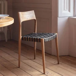Graham & Green Dining Chairs<Everly Black Leather Chair