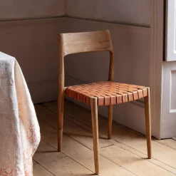 Graham & Green Dining Chairs<Everly Brown Leather Chair