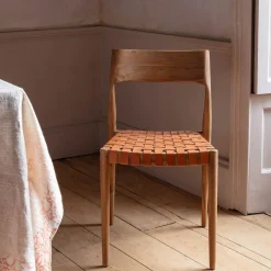 Graham & Green Dining Chairs<Everly Brown Leather Chair