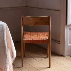 Graham & Green Dining Chairs<Everly Brown Leather Chair