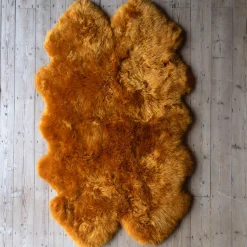 Graham & Green Sheepskins & Hides<Extra Large Quad Mustard Sheepskin