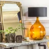 Graham & Green Table Lamps<Extra Large Round Amber Glass Lamp
