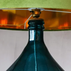 Graham & Green Table Lamps<Extra Large Round Blue Glass Lamp