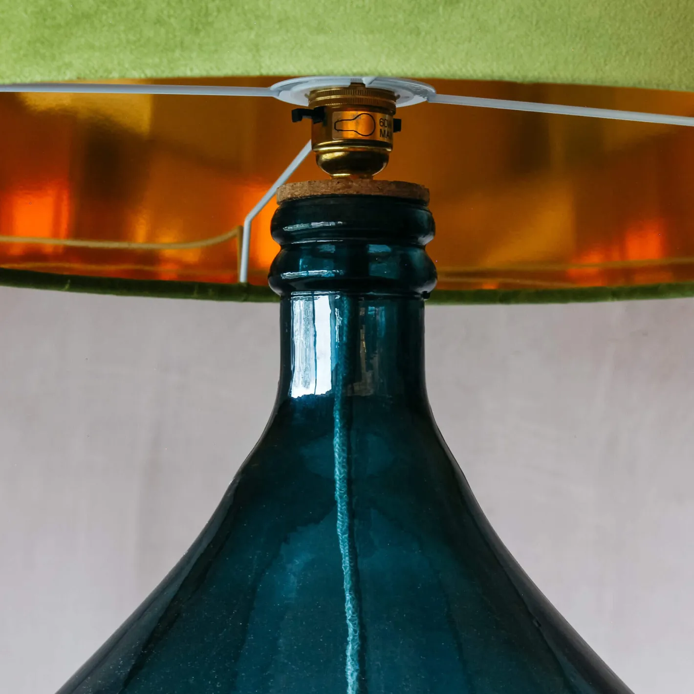 Graham & Green Table Lamps<Extra Large Round Blue Glass Lamp