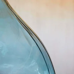 Graham & Green Table Lamps<Extra Large Round Light Blue Glass Lamp
