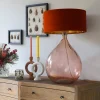 Graham & Green Table Lamps<Extra Large Round Pink Glass Lamp