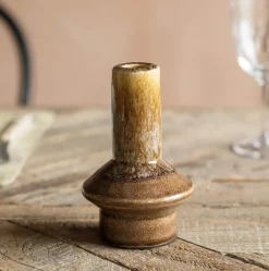 Graham & Green Candle Holders & Candles<Felix Small Olive Ceramic Candle Holder