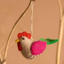 Graham & Green Decorative Accessories<Felt Hen Hanging Decoration