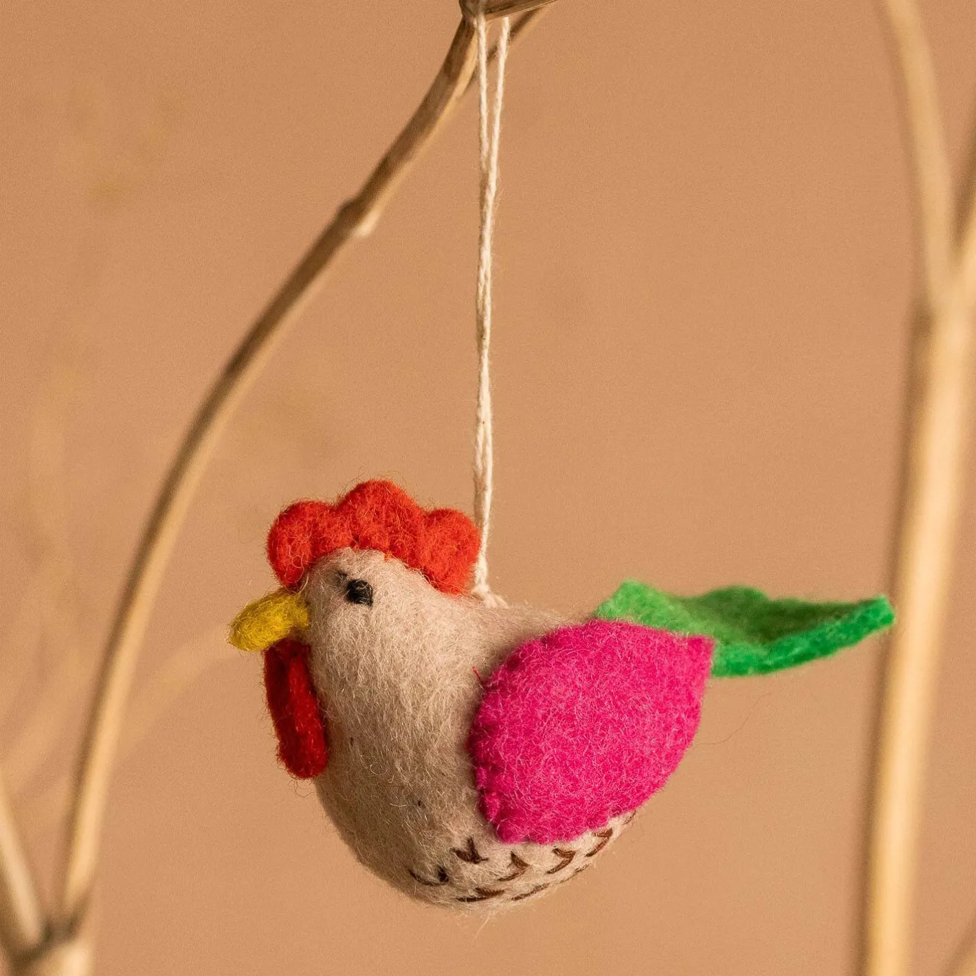 Graham & Green Decorative Accessories<Felt Hen Hanging Decoration
