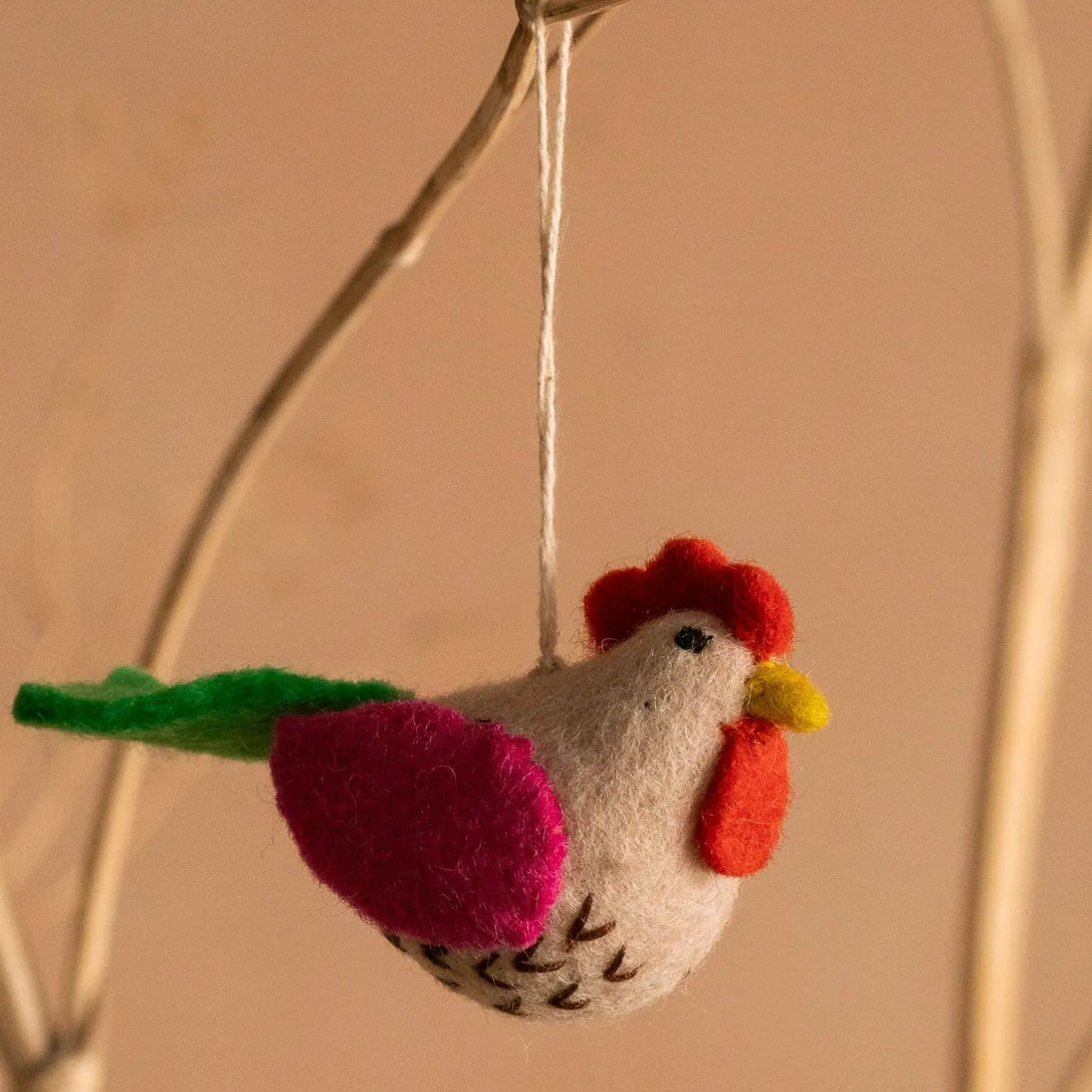 Graham & Green Decorative Accessories<Felt Hen Hanging Decoration