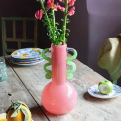 Graham & Green Vases & Plant Pots<Fiesta Pink and Green Vase
