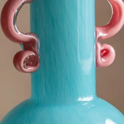 Graham & Green Vases & Plant Pots<Fiesta Turquoise and Pink Vase