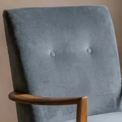 Graham & Green Armchairs<Fitzroy Grey Velvet Armchair