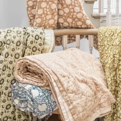 Graham & Green Quilts & Bedding<Floral Block Printed Quilts