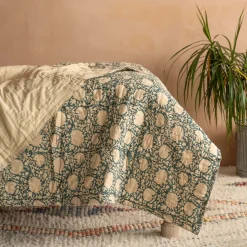 Graham & Green Quilts & Bedding<Floral Block Printed Quilts