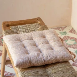 Graham & Green Seat Pads & Bed Rolls|Seat Pads & Bed Rolls<Floral Block Printed Seat Pads