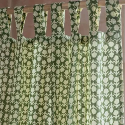 Graham & Green Curtains & Curtain Ties<Floral Block Printed Single Curtains