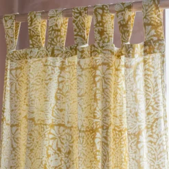 Graham & Green Curtains & Curtain Ties<Floral Block Printed Single Curtains