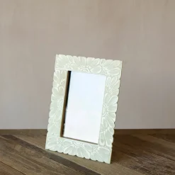 Graham & Green Photo Frames<Floral Carved Photo Frame