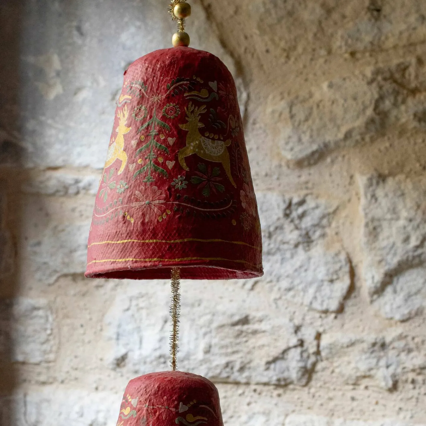 Graham & Green Decorative Accessories<Folk Bell Christmas Garland