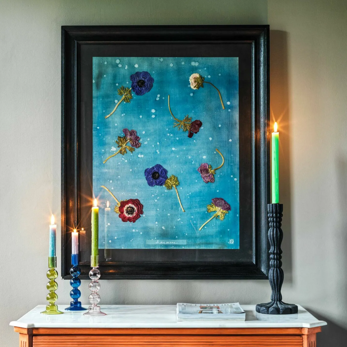 Graham & Green Prints & Wall Art<Framed Anemone Pressed Flowers