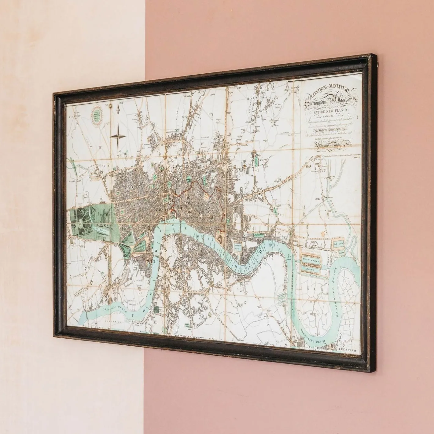 Graham & Green Prints & Wall Art<Framed River Thames Map