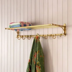 Graham & Green Coat Racks & Hooks|Household Storage<Francine Antique Gold Coat & Luggage Rack