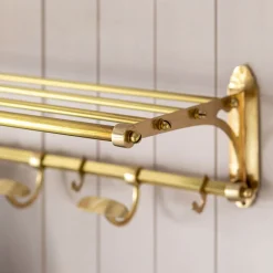 Graham & Green Coat Racks & Hooks|Household Storage<Francine Antique Gold Coat & Luggage Rack