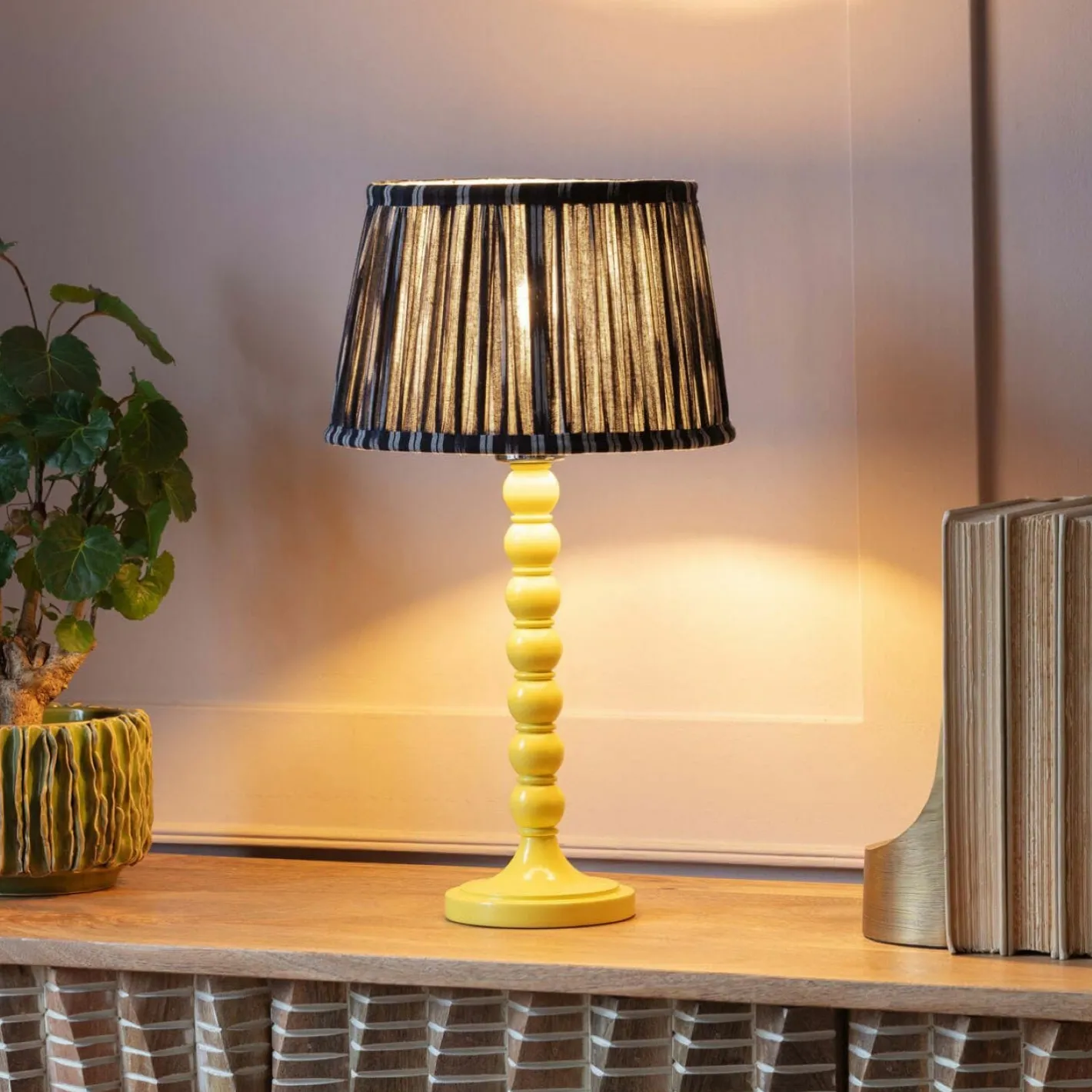 Graham & Green Table Lamps<Freya Yellow Table Lamp