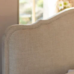 Graham & Green Beds & Headboards<Genevieve Natural Linen King Size Bed