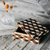 Graham & Green Decorative Accessories|Jewellery Boxes & Trinket Trays<Geometric Black and White Bone Box