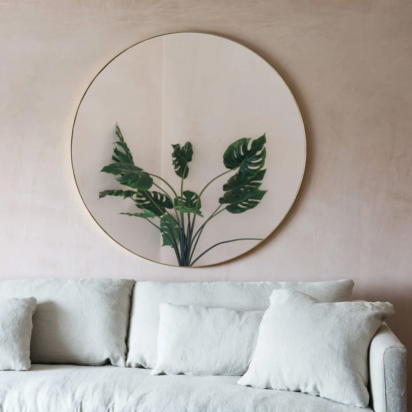 Graham & Green Bathroom Mirrors|Bathroom Mirrors<Giant Round Gold Mirror