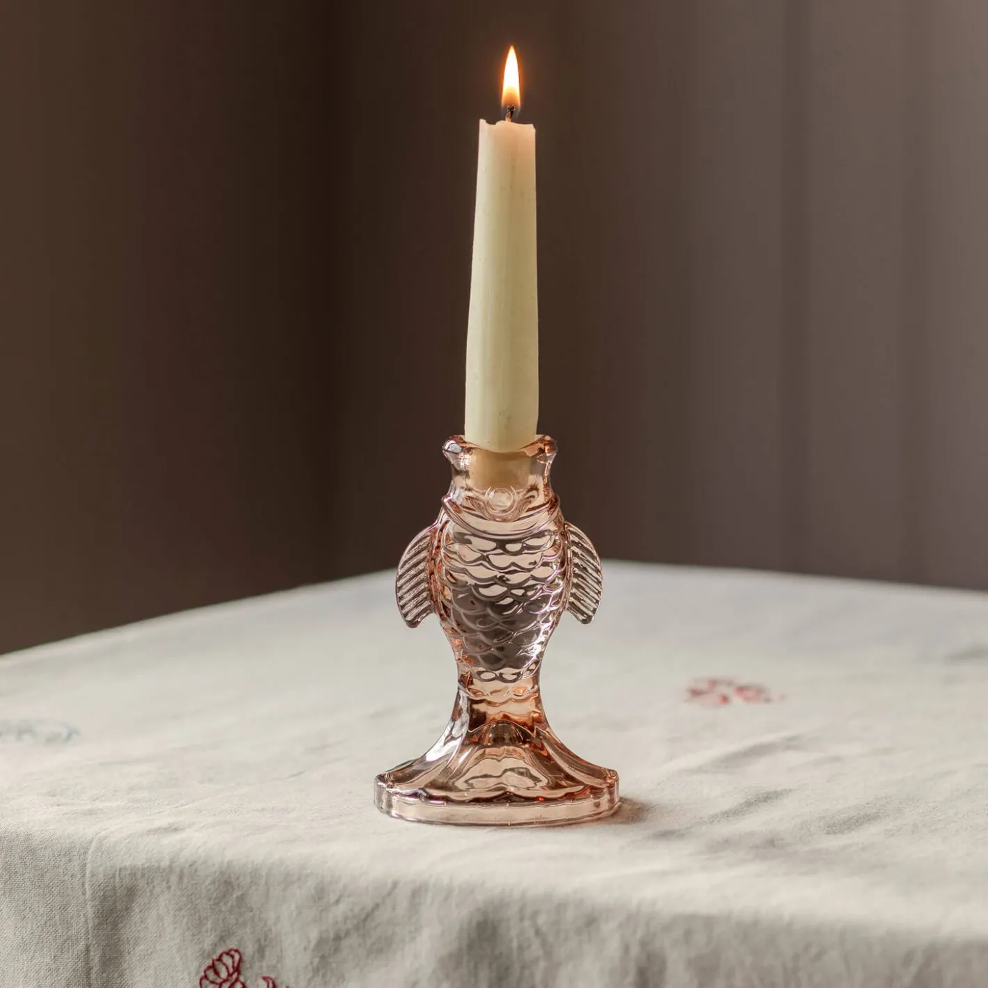 Graham & Green Candle Holders & Candles<Glass Fish Candle Holders