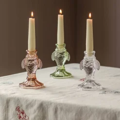 Graham & Green Candle Holders & Candles<Glass Fish Candle Holders