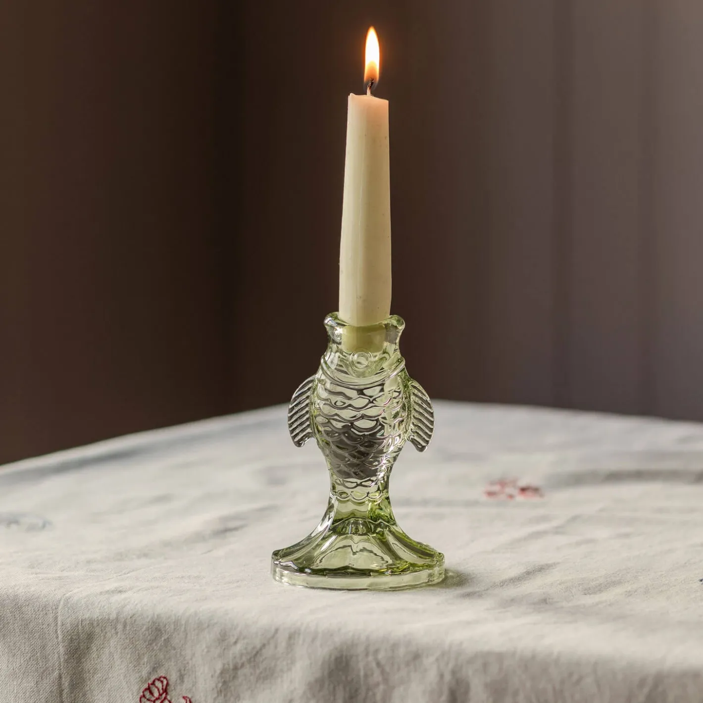 Graham & Green Candle Holders & Candles<Glass Fish Candle Holders