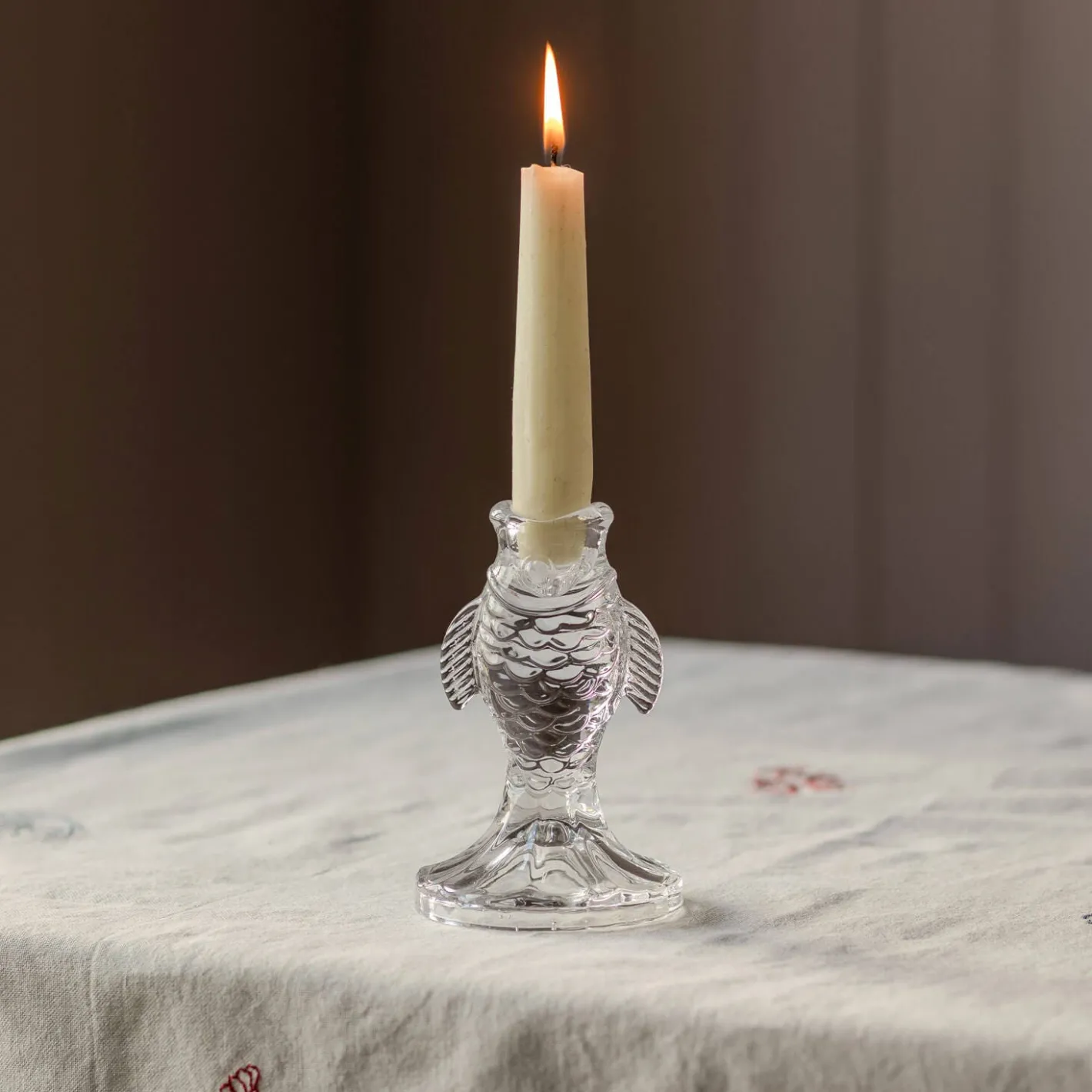 Graham & Green Candle Holders & Candles<Glass Fish Candle Holders