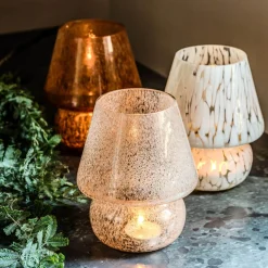 Graham & Green Candle Holders & Candles<Glass Mushroom Tealight Holders