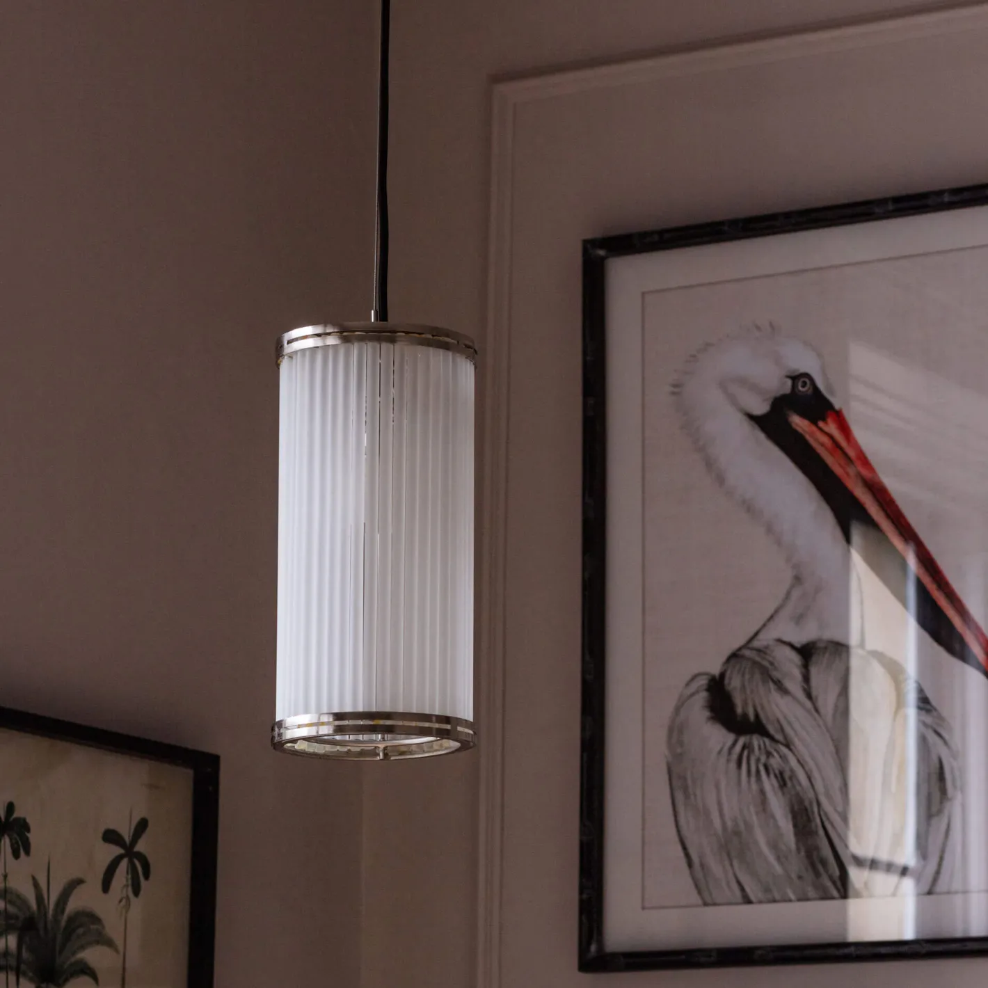Graham & Green Ceiling Lights & Chandeliers<Glass Rod Tubular Pendant