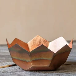 Graham & Green Candle Holders & Candles<Gold and Copper Lotus Tea Light Holder