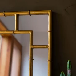Graham & Green Overmantle Mirrors|Rectangular Mirrors<Gold Bamboo Mirror