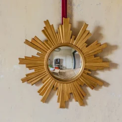 Graham & Green Wall Mirrors<Gold Convex Halo Wall Mirror