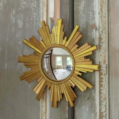 Graham & Green Wall Mirrors<Gold Convex Halo Wall Mirror