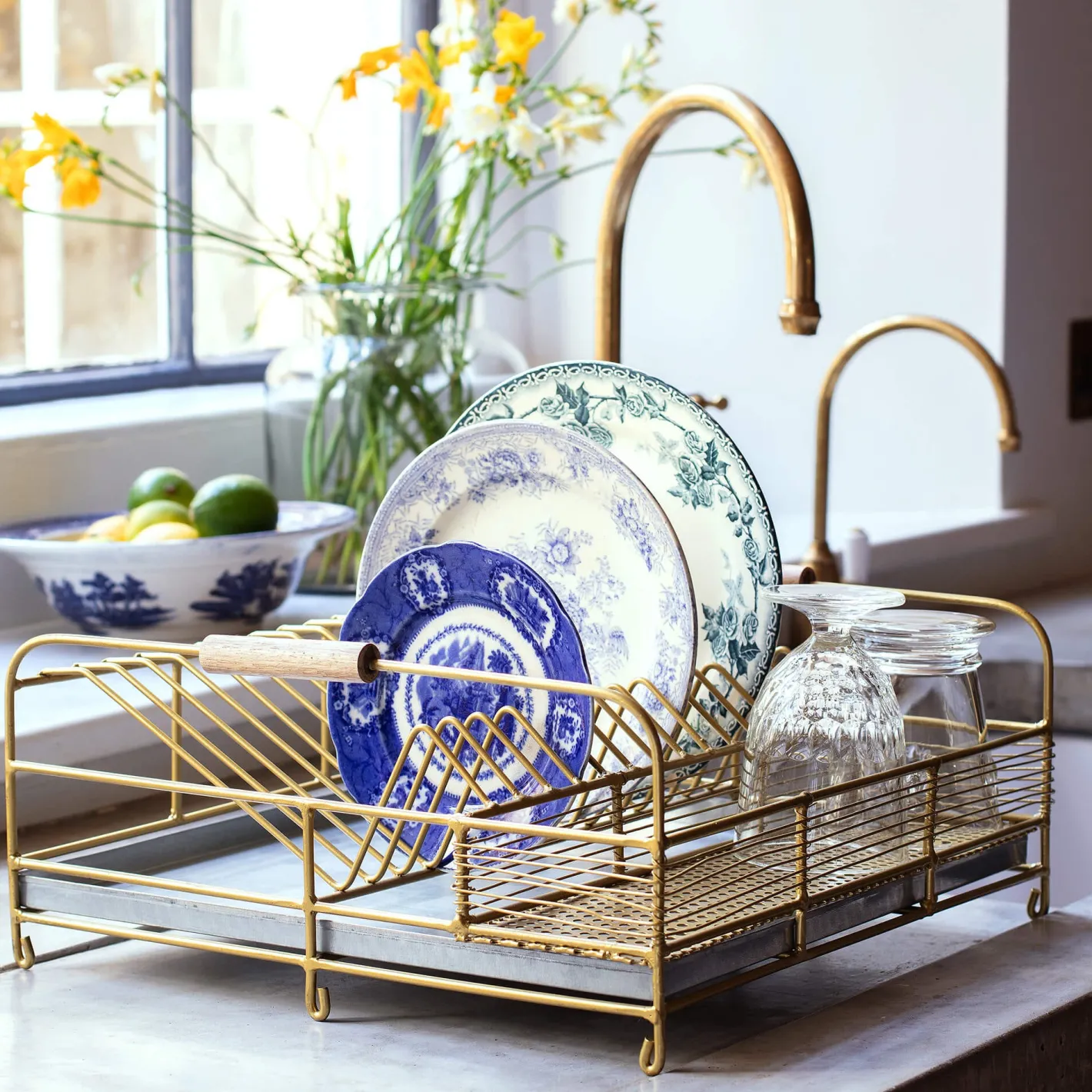 Graham & Green Kitchen Accessories<Gold Dish Rack