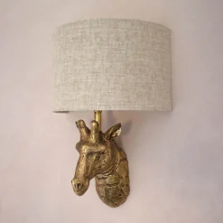 Graham & Green Wall Lights & Sconces<Gold Giraffe Wall Light With Shade