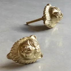 Graham & Green Knobs & Handles<Gold Lion Head Knob