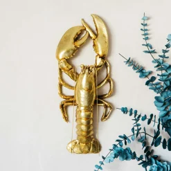 Graham & Green Prints & Wall Art<Gold Lobster Wall Decor