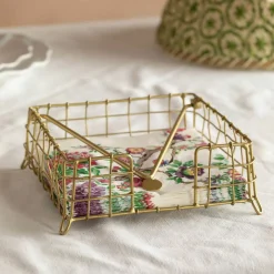 Graham & Green Outdoor Dining|Kitchen Accessories<Gold Mesh Napkin Holder