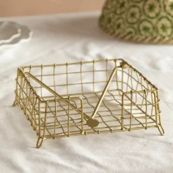 Graham & Green Outdoor Dining|Kitchen Accessories<Gold Mesh Napkin Holder