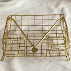 Graham & Green Outdoor Dining|Kitchen Accessories<Gold Mesh Napkin Holder