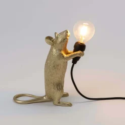 Graham & Green Animal Lights|Table Lamps<Gold Mouse Table Lamps
